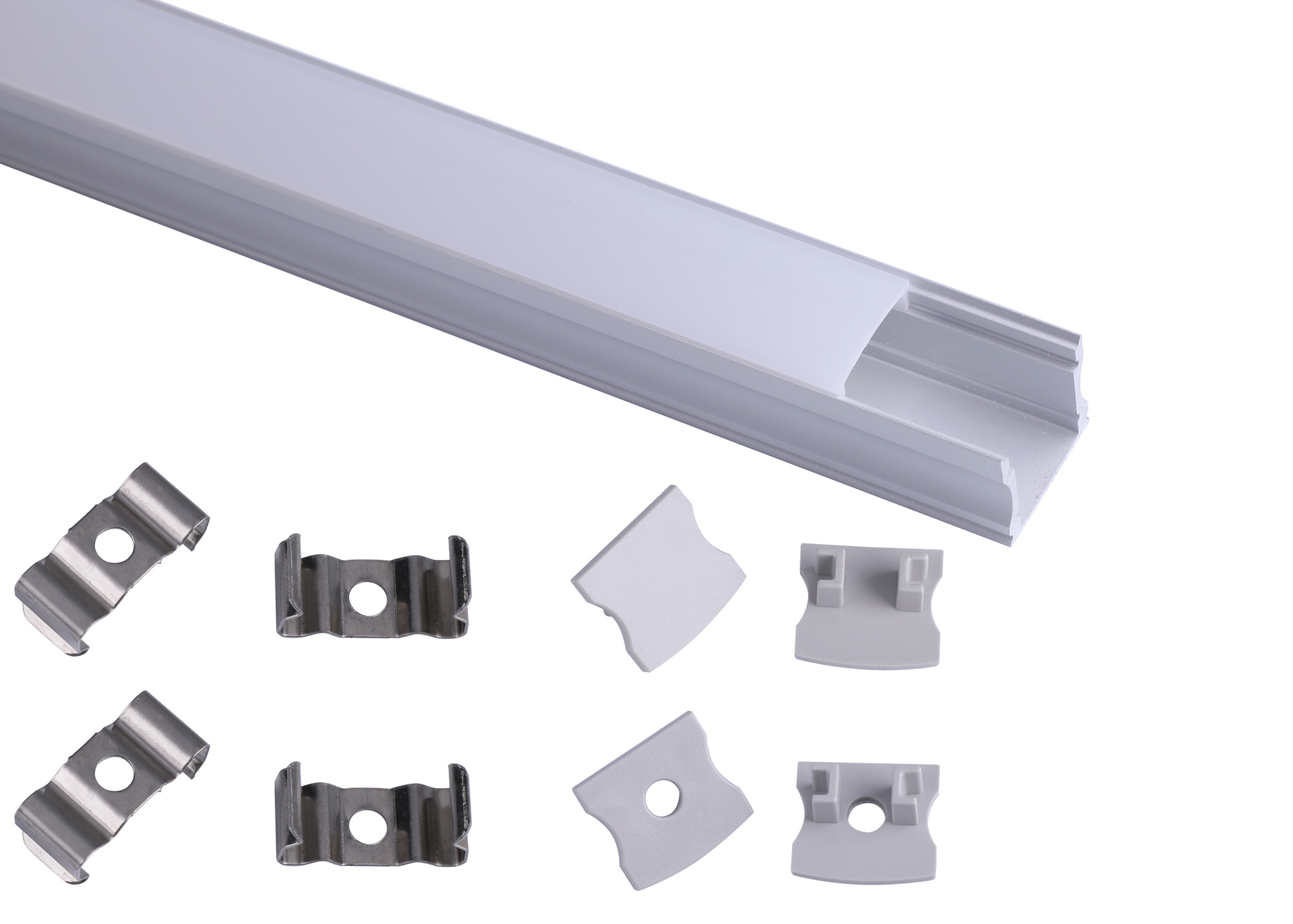 Tiras 2m, 17 x 15.3mm Aluminium Profile With Diffuser And Accessories